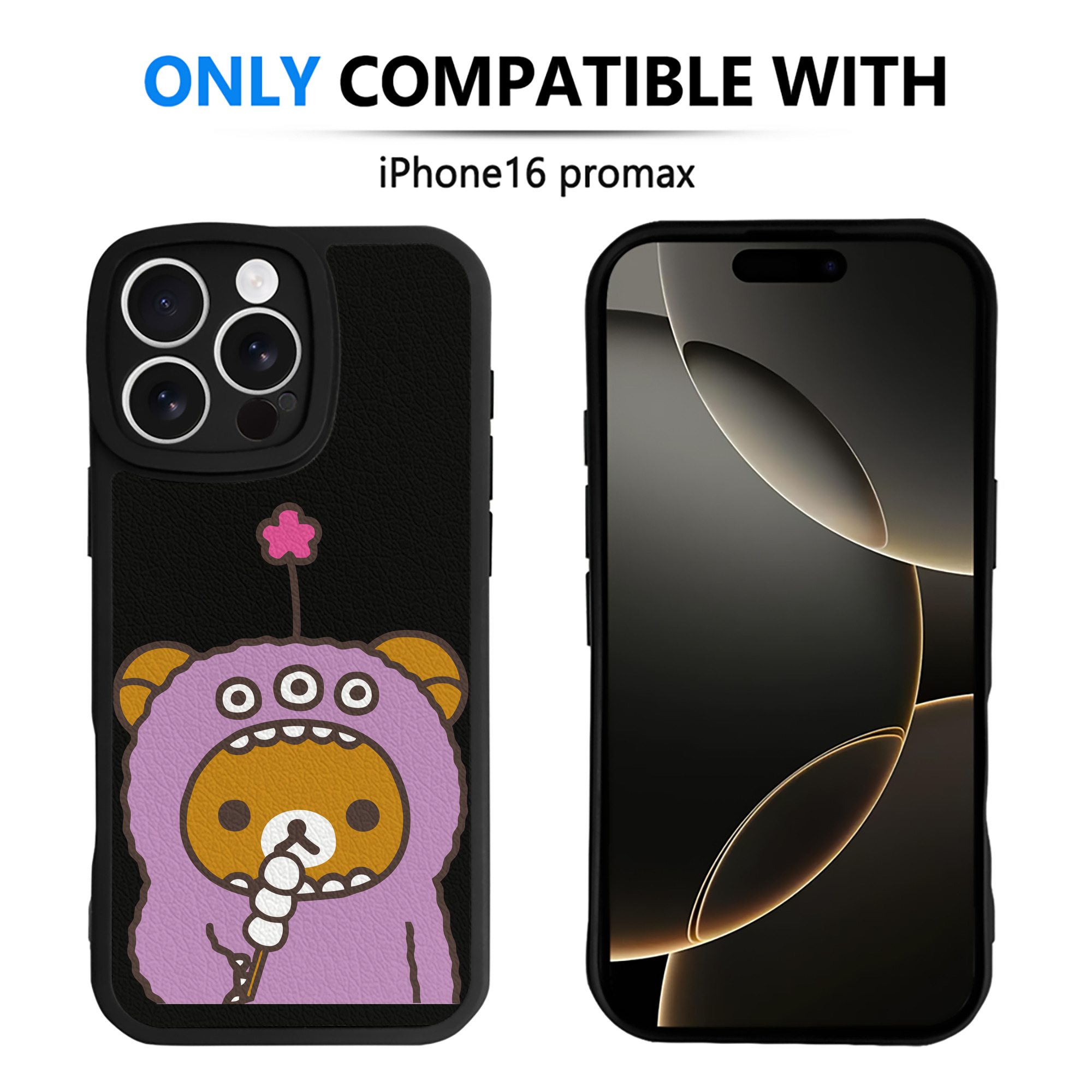 （画像用） リラックマ リラックマ キイロイトリ Rilakkuma Korilakkuma Kiiroitori 【iPhone 16シリーズ対応】シリコンスマホケース（レザー調） 材質：シリコン